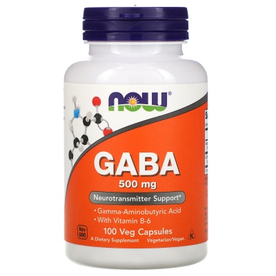 Антиоксидант NOW Gaba 500 мг 100 капсул