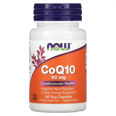 Антиоксидант NOW CoQ10 60 мг 60 капсул
