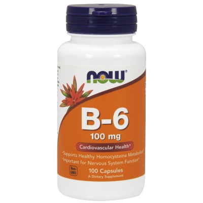 Витамины NOW Vitamin B6 100 мг 100 капсул