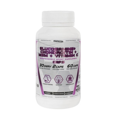 Хондропротектор King Protein Glucosamine + CHONDROITIN+MSM + VITAMIN C 60 капсул