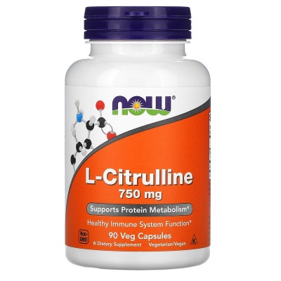 Аминокислота NOW L-Citrulline 750 мг 90 капсул