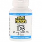 Витамины Natural Factors Витамин D3 1000 ME 90 таблеток