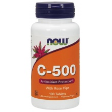 Витамины NOW C-500 with Rose Hips 100 таблеток