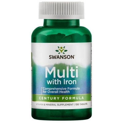 Витамины Swanson Multi W/Iron Century Formula 130 таблеток