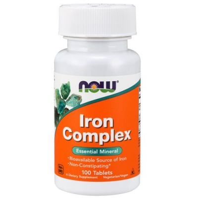 Витамины NOW Iron Complex 100 таблеток