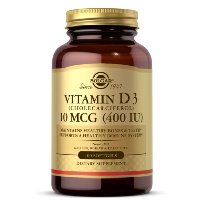 Витамины Solgar Vitamin D3 400 IU 100 капсул