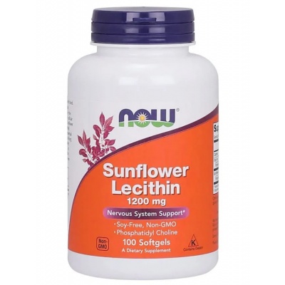 Витамины NOW Sunflower Lecithin 1200 мг 100 капсул