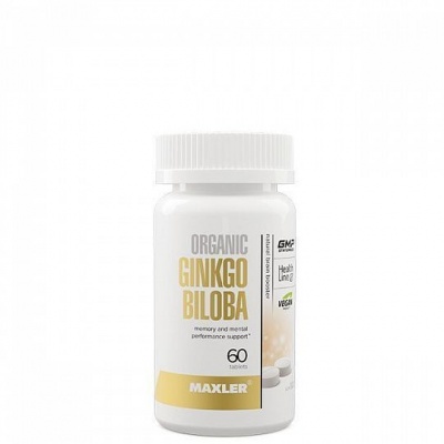 Антиоксидант Maxler Ginkgo Biloba Organic 60 таблеток
