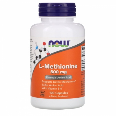 Специальный препарат Now L-Methionine 500 мг 100 капсул