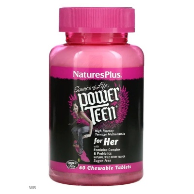 Витамины Natures Plus Power Teen for Her 60 таблеток