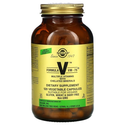 Витамины Solgar Multiple Vitamins with Chelated minerals 120 капсул