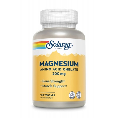 Витамины Solaray Magnesium Amino Acid Chelate 200 мг 100 капсул