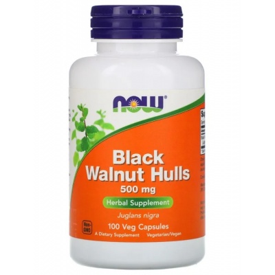Антиоксидант NOW Black Walnut Hulls 500 мг 100 капсул
