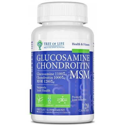 Хондропротектор Tree of life LIFE Glucosamine + Chondroitin + MSM 120 капсул