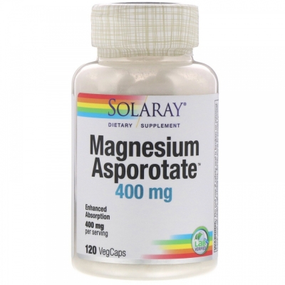 Витамины Solaray Magnesium Aspartate 400 мг 120 капсул