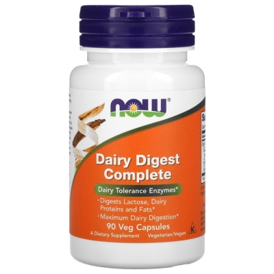 Витамины NOW Dairy Digest Complete 90 капсул